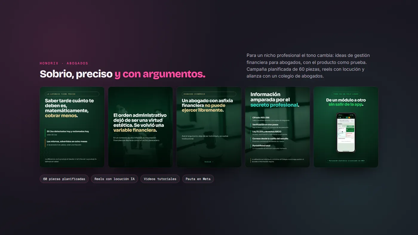 piezas de la campaña de Honorix